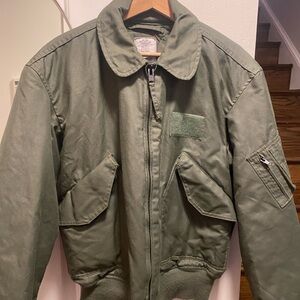Valley Apparel LLC Men's Military Flight Jacket - Olive